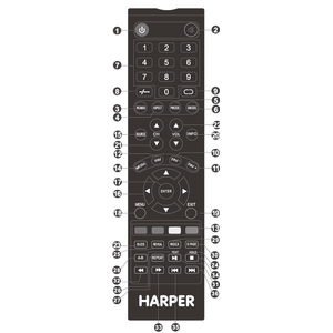 Пульт Harper 16R470 (ВАР2) для телевизора Harper
