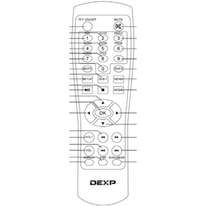 Пульт DEXP M-1007 для DVD плеера DEXP