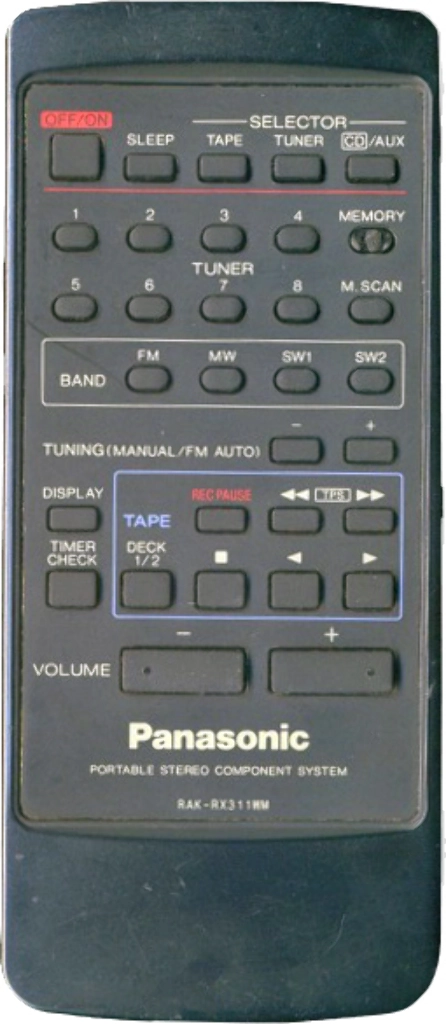 Пульт panasonic rx. Panasonic RX-ct990. Panasonic RX-ct990 пульт. Panasonic RX 990.